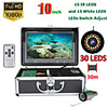 MOUNTAINONE F10AS-2L-30M 10 inch Fish Finder Underwater Fishing Camera15pcs Infrared Lamp 1080P 30M Camera15pcs White LEDs For Ice Fishing