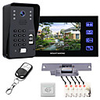 MOUNTAINONE SY816MJLENO11 With 7 Inch Fingerprint RFID Password Video Door Phone Intercom Doorbell System kit With NO Electric Strike Lock Wireless Remote Control Unlock