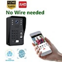 MOUNTAINONE SY909B 9 Inch Wireless WIFI Video Doorbell Intercom System 1080P AHD Camera With Fingerprint