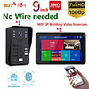 MOUNTAINONE SY909B018WF11 9 Inch Wireless WiFi Smart IP Video Door Phone Intercom System With 1x1080P Wired Doorbell Camera Support Remote Unlock