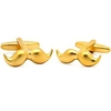 moustache beard cufflinks steel for mens shirt wedding business gift gold