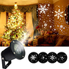 Moving Snow Projector Lamp IP68 Waterproof 12W White Snowflake LED Stage Light for Christmas New year Party Garden Yard Decoration Landscape Lamp EU US UK Plug AC110V 220V miniinthebox