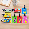 Mr and Mrs Luggage Tag Personalized Custom Made Unique Luggage Accessory Durable Convenient Leather Silica Gel 2pcs Wine Purple Yellow Monogram Travel Accessory