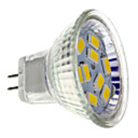 MR11 4W 9x5730SMD 400-430LM 2700-3000K Warm White Light LED Spot Bulb (12V)