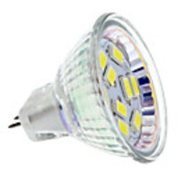 MR11 4W 9x5730SMD 400-430LM 6000-6500K Natural White Light LED Spot Bulb (12V)