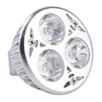 MR16 3x1W 3-LED 270Lm White Light Bulb 12V