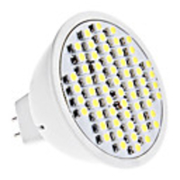 MR16 4W 60x3528 SMD 300-320LM 6000-6500K Natural White Light LED Spot Bulb (12V)