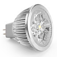 MR16 4x1W 320-360LM 6000-6500K Natural White Light Spot Lamp LED Bulb (12V)