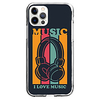 Multi Color Fashion Case For Apple iPhone 12 iPhone 11 iPhone 12 Pro Max Unique Design Protective Case Shockproof Back Cover TPU I Love Music