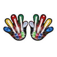 Multi-color LED Flashing Fibre Optics Finger Lights (6-Pack)