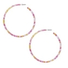 multi color mottled tortoise shell acrylic resin basic big circlee hoop earrings