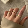 Multi Finger Ring Classic Gold Alloy Flower Butterfly Stylish Simple European 6pcs One Size / Women