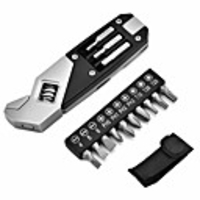 Multi-Function Adjustable Wrench Stainless Steel Screwdriver With Hex Spanner Outdoor Camping Repair Tool