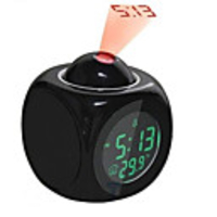 Multi-Function Projection Clock Talking LED Colorful Projection Alarm Voice Clock Digital Time And Temperature Display
