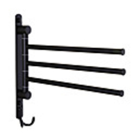 Multi-Function Stainless Steel Black Towel Bar Shower Room 4- Bar Bathroom Accessories Metal Tower Rack