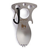 Multi-functional Metal Spoon w/ Carabiner Clip (Silver)