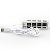 Multi-plug Socket Design 4 Ports Hi-Speed USB 2.0 Hub
