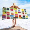 Multi Purpose Beach Towel, Superfine Fibre Rectangular Colorful Striped Patterned Silk Scarf, Sand Free Towel,  for Travel,  Camping,  Pool,  Outdoor or Picnic miniinthebox