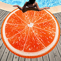 Multi Purpose Beach Towel, Superfine Fibre Round Colorful Fruit Patterned Thick Silk Scarf, Sand Free Towel,  for Travel,  Camping,  Pool,  Outdoor or Picnic miniinthebox