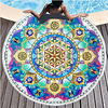 Multi Purpose Beach Towel, Superfine Fibre Round Colorful Mandala Patterned Silk Scarf, Sand Free Towel,  for Travel,  Camping,  Pool,  Outdoor or Picnic miniinthebox