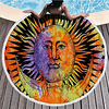 Multi Purpose Beach Towel, Superfine Fibre Round Colorful Sun/Moon Patterned Silk Scarf, Sand Free Towel,  for Travel,  Camping,  Pool,  Outdoor or Picnic miniinthebox