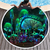 Multi Purpose Beach Towel, Superfine Fibre Round Colorful Universe/Planet Patterned Silk Scarf, Sand Free Towel,  for Travel,  Camping,  Pool,  Outdoor or Picnic miniinthebox