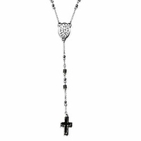 multi-tone rosary style necklace 26 fashion jewelry for women