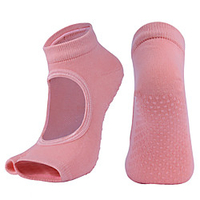 Multicolor Cotton Split Toe Yoga Socks Combed Cotton Antiskid Open Back Open Fingered Dance Socks Half Toe Pilates Socks