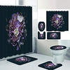 Multicolor Peanut Flower Digital Printing Four-piece Set Shower Curtains and Hooks Modern Polyester Machine Made Waterproof Bathroom miniinthebox