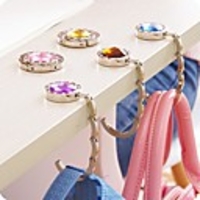Multicolor Portable Metal Folding Purse Handbag Hanger Bag Holder Folding Table Bag Hook 1pc