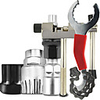 Multifunction Repair Tools Kits Bicycle Chain Whip Lockring Wrench Flywheel Puller Portable Durable For Road Bike Mountain Bike MTB Recreational Cycling Cycling Bicycle Aluminum Alloy Carbon Steel