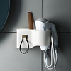Multifunctional Storage Rack Wall-mounted Hair Dryer Rack ABS Seamless Non-perforated Bathroom 1pc miniinthebox