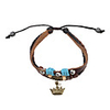 Multilayer Vintage Leather Bracelet with Crown