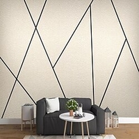 Mural Wallpaper Wall Sticker Line Drawing Smoke Background Pvc / Vinyl Suitable For Living Room Bedroom Restaurant Hotel Wall Decoration Art Home Decor miniinthebox