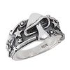 mushroom star leaf oxidized ring sterling silver celestial weed band size 7 miniinthebox