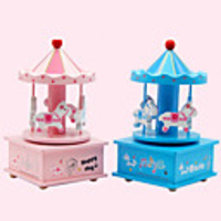 Music Box Carousel Music Box Cute Singing Lovely Unique Plastic Shell Women