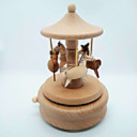 Music Box Carousel Music Box Wooden Music Box Antique Music Box Holiday Retro Creative Unique Wooden Women