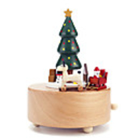 Music Box Holiday Retro Creative Unique Wooden Women