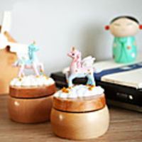 Music Box Horse Cute Singing Lovely Unique Plastic Shell Women