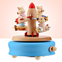 Music Box Novelty Holiday Retro Creative Unique Wooden ABSPC Women