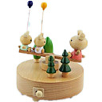 Music Box Wooden Music Box Antique Music Box Classic Timeless Bear Cartoon Lovely Unique Wooden Women