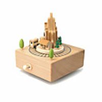 Music Box Wooden Music Box Antique Music Box Holiday Retro Creative Unique Wooden Women