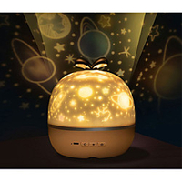 Music Projector Night Light With Speaker Chargeable Universe Starry Sky Rotate LED Lamp Colorful Flashing Star Kids Baby Gift