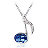 Musical Note Crystal Necklace