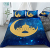 Muslim Element 3-Piece Duvet Cover Set Hotel Bedding Sets Comforter Cover with Soft Lightweight Microfiber,  Include 1 Duvet Cover,  2 Pillowcases for Double/Queen/King(1 Pillowcase for Twin/Single)