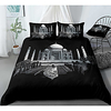 Muslim Palace 3-Piece Duvet Cover Set Hotel Bedding Sets Comforter Cover with Soft Lightweight Microfiber,  Include 1 Duvet Cover,  2 Pillowcases for Double/Queen/King(1 Pillowcase for Twin/Single)