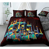 Muslim Palace 3-Piece Duvet Cover Set Hotel Bedding Sets Comforter Cover with Soft Lightweight Microfiber,  Include 1 Duvet Cover,  2 Pillowcases for Double/Queen/King(1 Pillowcase for Twin/Single)