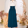 Muslim Women High Waist Bodycon Maxi Skirt Long Pencil Skirts Dress Elastic Waistband Blue S M L miniinthebox