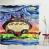 My Neighbor Totoro Oil Painting Digital Printing Shower Curtain Shower Curtains Hooks Modern Polyester New Design