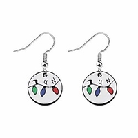 mysomy stranger things inspired jewelry party lights run earrings stranger things fans gift (lights run earring)
